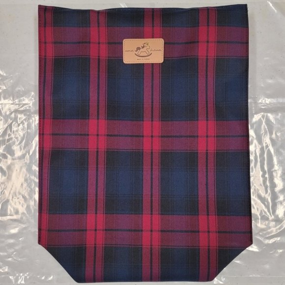 Waterproof Red Plaid Large Tote Shoulder Bag Travel Purse - Picture 9 of 14